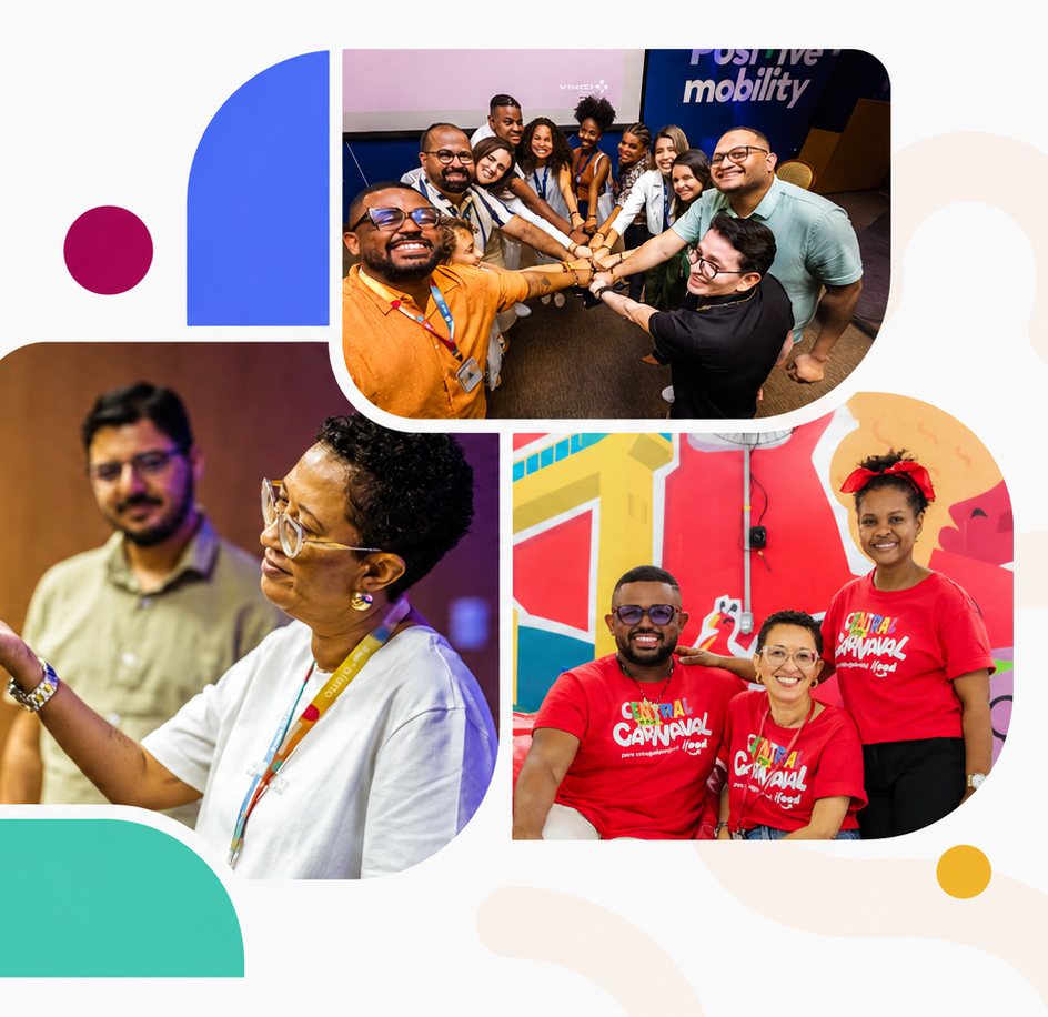 Colagem de fotos do Instituto Afetto: grupos diversos em projetos sociais e culturais